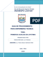 "Arzobispo Loayza": Guia de Procedimiento para Enfermeria Tecnica