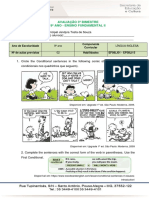 Língua Inglesa 9º Ano Avaliação 3º Bimestre