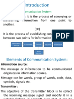 Elements of Communication System:: Communication: It Is The Process of Conveying or