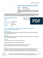 Emergency Airworthiness Directive: Design Approval Holder's Name: Type/Model Designation(s)