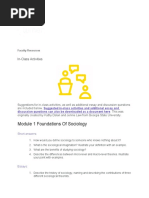 Module 1 Foundations of Sociology