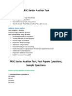 FPSC Senior Auditor Test