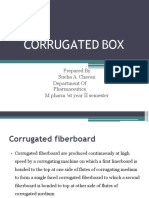 Corrugated Box: Prepared by Sneha A. Chavan Department of Pharmaceutics M Pharm !ST Year II Semester