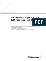 AP Physics 2: Algebra-Based 2015 Free-Response Questions