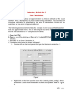 Laboratory Activity No. 3 Error Calculations