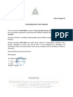 Adama Certificate