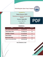 Project On: Marketing Plan (Sparr Soap Company) : Department of Marketing and International Business