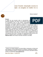 Clóvis Moura e Florestan Fernandes: Interpretações Marxistas Da Escravidão, Da Abolição e Da Emergência Do Trabalho Livre No Brasil