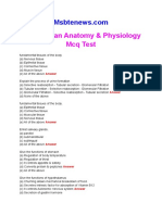 Human Anatomy and Physiology MCQ With Answers PDF