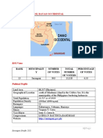 Briefer Sarangani, Davao Occidental: Rank Muncipalit Y Number of Votes Total Number of Voters Percentage of Votes