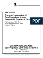 Transonic Investigation of Two-Dimensional Nozzles Designed For Supersonic Cruise