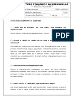 AutoAtividade Capítulo 06 - Pastoral Urbana