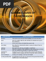 Adverb Clauses of Cause