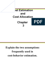 Cost Estimation and Cost Allocation 3