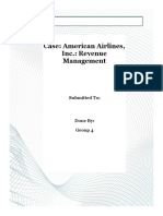 Case: American Airlines, Inc.: Revenue Management: Submitted To