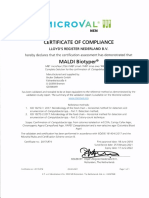 2017LR74 - MALDI Biotyper Campylobacter Spp. - Certificate 2018-2022 Surveillance Date 2021-02-25