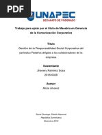 Comunicación Interna en Las Empresas (Caso Periódico Dominicano)