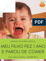 Ebook Meu Filho Fez 1 Ano e Parou de Comer