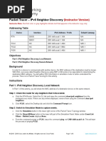 9.3.4 Packet Tracer - IPv6 Neighbor Discovery - ILM