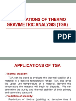 Applications of Thermo Gravimetric Analysis (Tga)