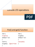 Console I/O Operations Console I/O Operations