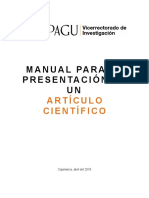 Manual para La Presentación de Un Artículo Científico