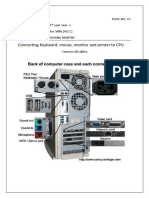 Connecting Keyboard, Mouse, Monitor and Printer To CPU