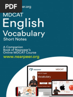 Nearpeer MDCAT Vocabulary (New Syllabus)