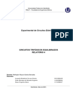 Relatório Circuitos Trifásicos Equilibrados