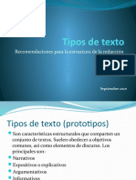 Tipos de Texto