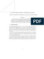 On The Characterization of Euclidean Systems: Nguyen Van Dong, Ho Chi Minh, Nguyen Xuan Phuc and Ho Chi Minh