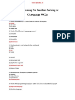 Programming For Problem Solving MCQs