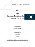 Essay On Personal Reflections On India Change in Last 60 Years