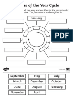 T L 5986 Months of The Year Circle Cut and Stick Activity Sheet