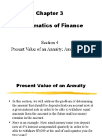 Mathematics of Finance: Section 4 Present Value of An Annuity Amortization