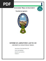 Informe de Conductividad Termica Fis 102