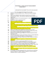 Sample Question Bank - Total Quality Management Semester-Iv