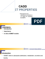 Admet Properties: Presented By, Adarsha Govinda K 2 SEM. Ph. Chemistry Ngsmips