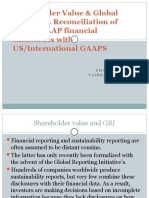 Shareholder Value & Global Reporting. Reconciliation of Indian GAAP Financial Statements With US/International GAAPS