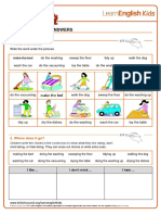 Worksheets Doing Chores Answers