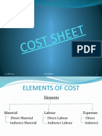 Cost Sheet