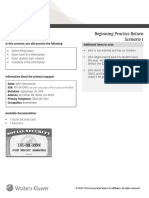 Beginning Practice Return Scenario 1: (Use Your Company's EFIN in Place of XX-XXXX)