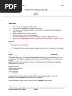 Object Oriented Programming Lab: Instructions