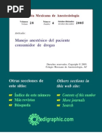 Anestesia y Toxicomanias