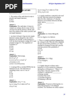 Topic 2.1 Oscillatory Motion: Department of Science and Humanities MCQ For Regulations 2017