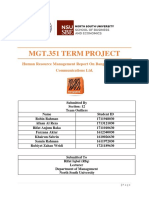 MGT.351 Term Project: Human Resource Management Report On Banglalink Digital Communications LTD