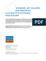 The Value Museums, Art Galleries and Heritage Properties Contribute in Aotearoa New Zealand, 2018