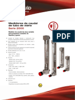 Serie 2000 Medidor Caudal Area Variable Tubo Vidrio Rev2 Catalogo Tecnico