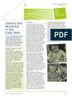 Spotlight: Research Into Practice: Literacy and Numeracy in The Early Years