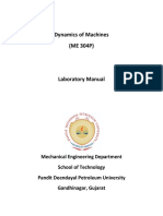 Dynamics of Machines Lab Manual